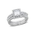 thumbnail image 1 of 2.10 Carat (Ctw) Synthetic Moissanite Bridal Engagement Wedding Ring Set in Sterling Silver for Women, 1 of 5