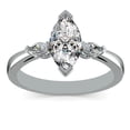 thumbnail image 1 of 2.10 Carat Marquise Moissanite Luxurious 3-stone Wedding Ring for Ladies Solid 14K White Gold Size 6 (D/VVS1) by Diamond-Capitals, 1 of 4