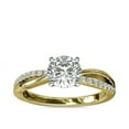 thumbnail image 1 of 2.10 Carat Round Cut Solitaire (D/VVS1) Moissanite Diamond Shiny Anniversary Ring for her Solid 18K Yellow Gold Ring Size 7 by Diamond-Capitals, 1 of 8