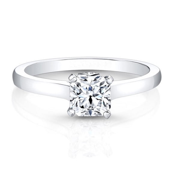2.10 Ct Cushion Cut Beautiful Lab Created Diamond Wedding Ring for her 14K White Gold Size 7