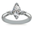 thumbnail image 1 of 2.10 Ct Marquise Cut 3-stone Latest Moissanite (D/VVS1) Anniversary Ring for Ladies Solid 14K White Gold Size 3 by Diamond-Capitals, 1 of 4