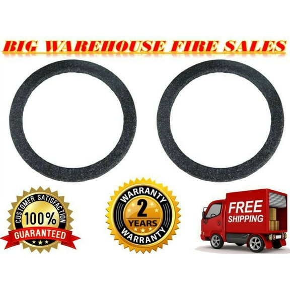 2 10" Gray Carpeted MDF Car Stereo Speaker Woofer Subwoofer Sub Ring Spacer