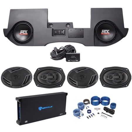 (2) 10" MTX Subs+Box+(4) 6x9" Speakers+Amp For 2002-2016 Dodge Ram Quad/Crew Cab