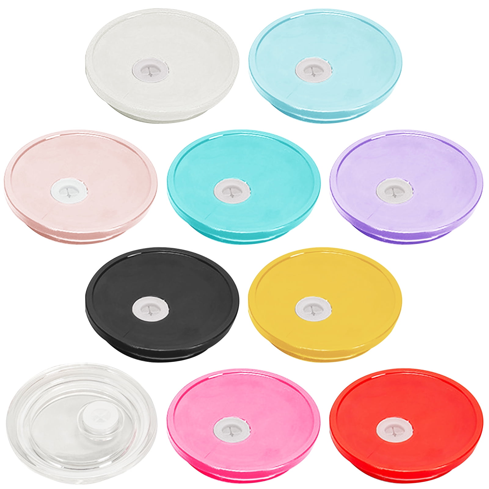 2/10 Pcs Acrylic Lids for 16 Oz Glass Cups Thickened Good Sealing