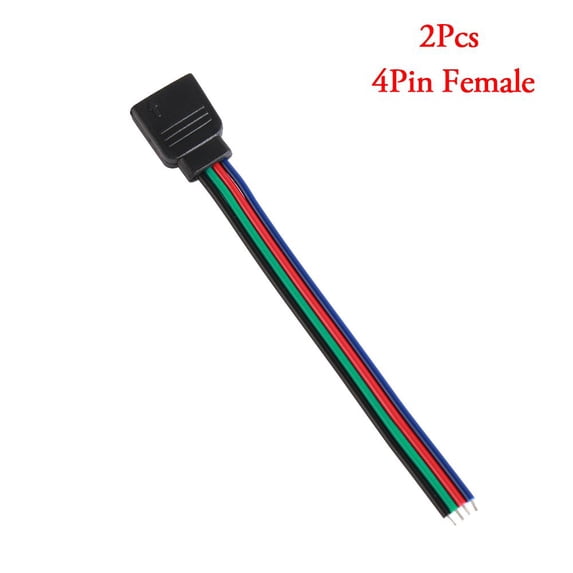 2/10 Pcs RGB RGBW LED Strip Light For 3528 5050 4 pin 5 Pin Wire Adapter Male Female Connector 2PCS 4PIN FEMALE