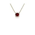thumbnail image 1 of 2.10 T.C.W Round Cut Real Diamond Garnet Gemstone Stunning Necklace for Engagement or Wedding Gift Solid 14K Yellow Gold With 18 inches Chain, 1 of 6