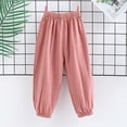 thumbnail image 1 of 2-10 Years Children's Lantern Haren pants Breathable Loose Fit Elastic Waist Long Pants for Boys Girls, 1 of 7