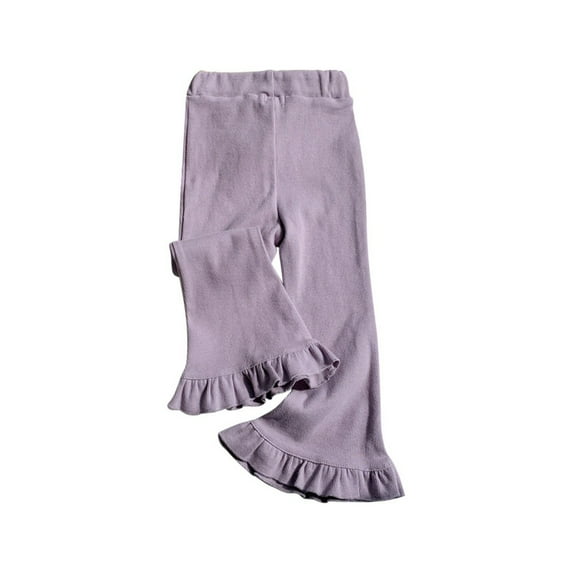 2-10 Years Girl Leggings Flare Pants Yoga Toddler Little/Big Kids Pants Solid Bell Bottoms