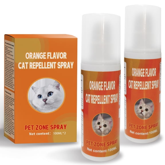 2*100ML Cat Deterrent Spray, Cat Repellent Spray Indoor, Cat Urination Deterrent Keep Cats Away, Cat Scratch Deterrent Training Aid for Furniture, Sofas, Rugs, Curtain