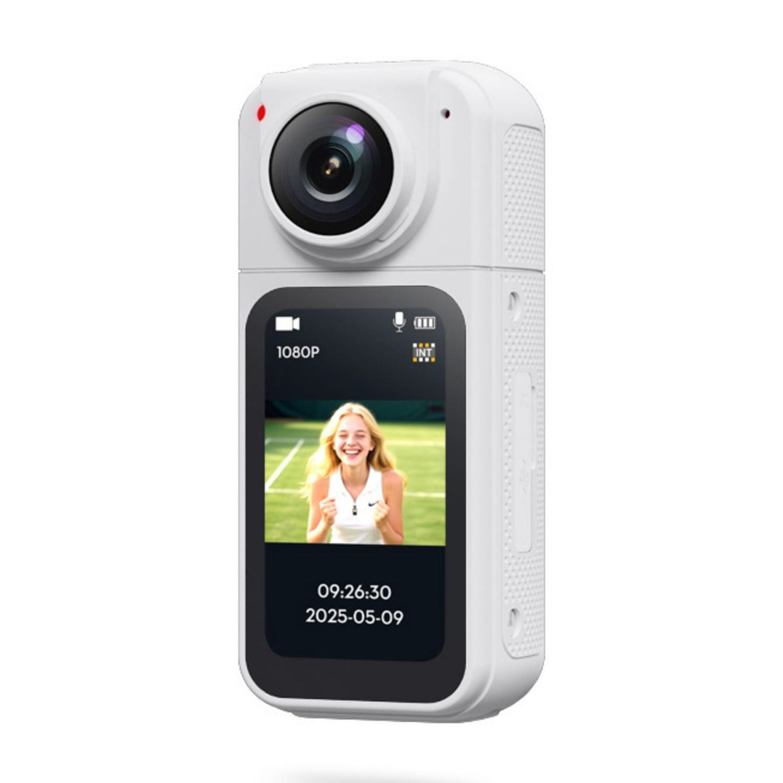 2. 1080P Handheld Bike Camera 180° Rotatable Lens Portable Video Recorder for Cycling & Adventure Travel