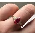 2.10Ct Marquise Simulated Diamond Red Ruby Women Wedding Ring 14K ...