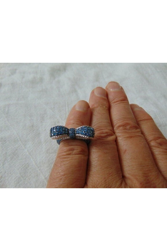 2.10Ct Round Cut Simulated Blue Sapphire Women's Halo Wedding Ring 14K White Gold Plated