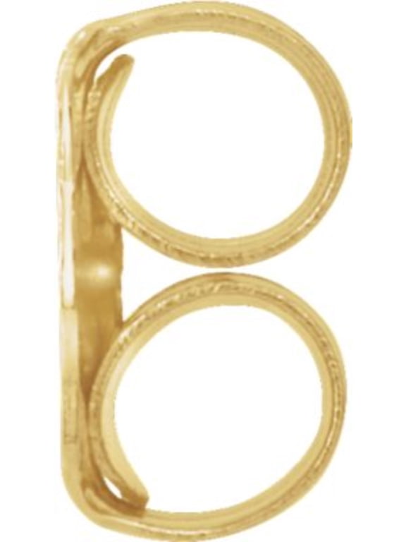 2 - 10K Yellow Gold Lightweight Friction Earring Back with 4.2 mm Pad