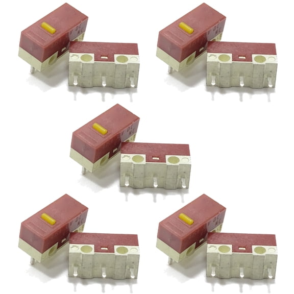 2/10Pcs HUANO Original 3Pins 30M Clicks Mice Mute Button Microswitch Set Yellow Dot