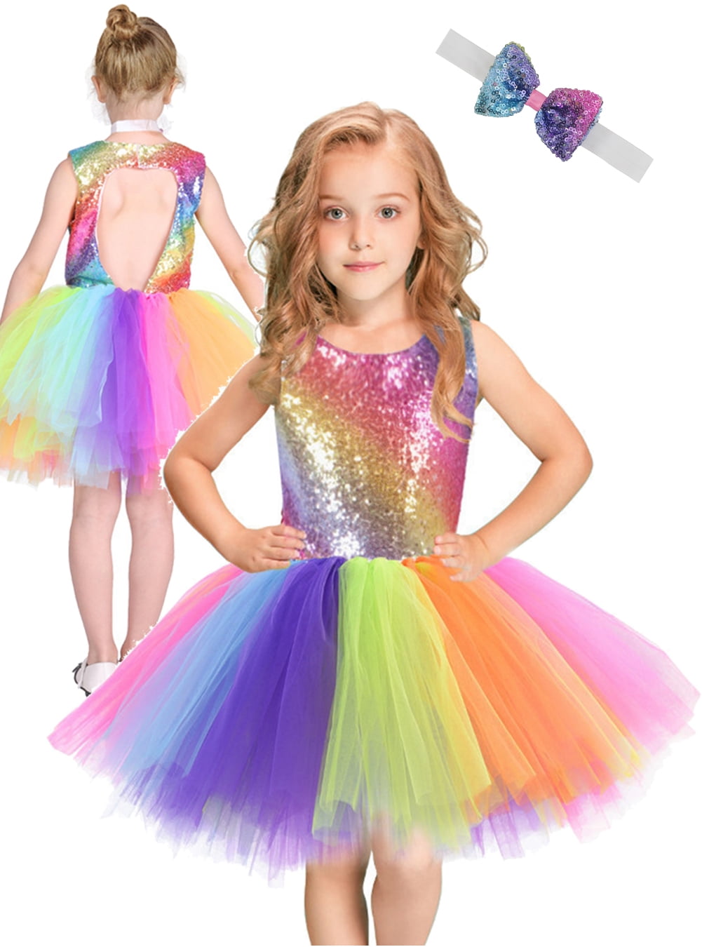 Rainbow Sparkling hotsell Star Mesh Tulle Star Tutu Girl Dress 2 18-24M & 2 2T