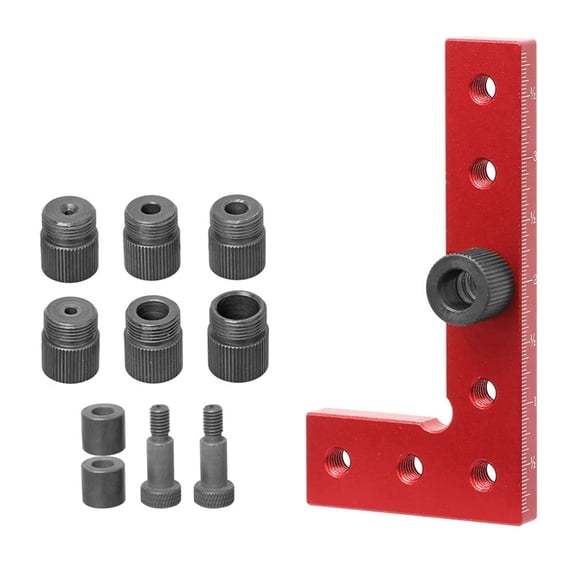 2-10mm Dowel Jig Square Center Finder Woodworking Tools Drill Guide for Straight Holes Self Centering Line Scriber A