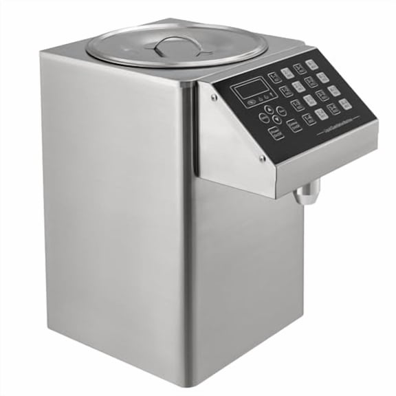 2.11 Gallon Stainless Steel Quantitative Fructose Machine, 110V 280W Automatic Milk Bubble Tea Sugar Syrup Fructose Dispenser with 16 Grid Buttons