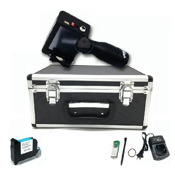 2-12.7mm Handheld Inkjet Printer, Smart Touch Coder, Label Printer USB Import QR/Barcode/Logo Printer ,Complete Kit