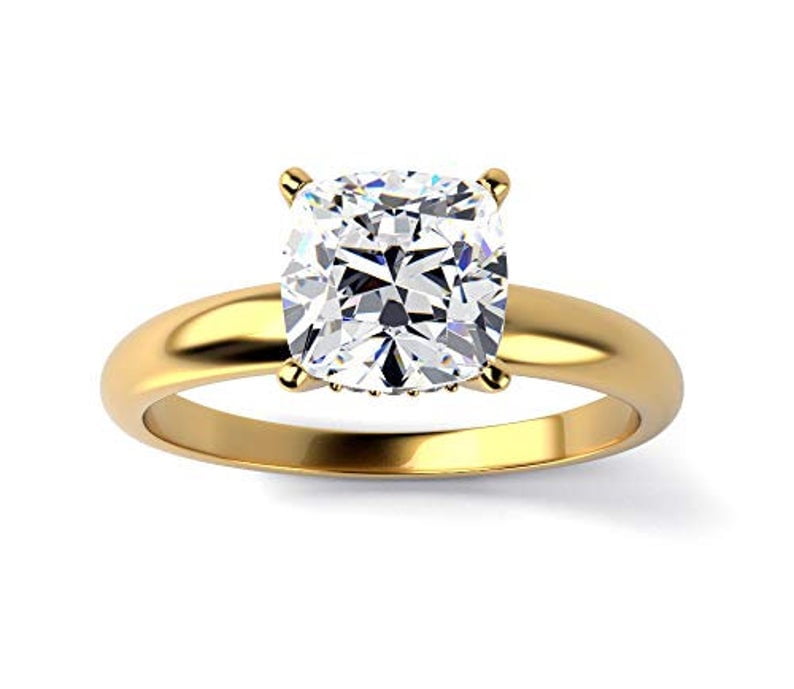 2.12 Ct Brilliant Cushion Cut Diamond Bridal Rings for her Solid 14K