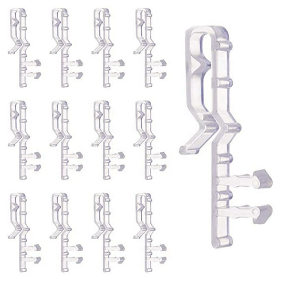 2.12 Inch Plastic Valance Clips for Blinds Pack of 20 Transparent Fixing Clips for Venetian Blinds No Drill Installation Durable Acetal Resin Positioning Clips