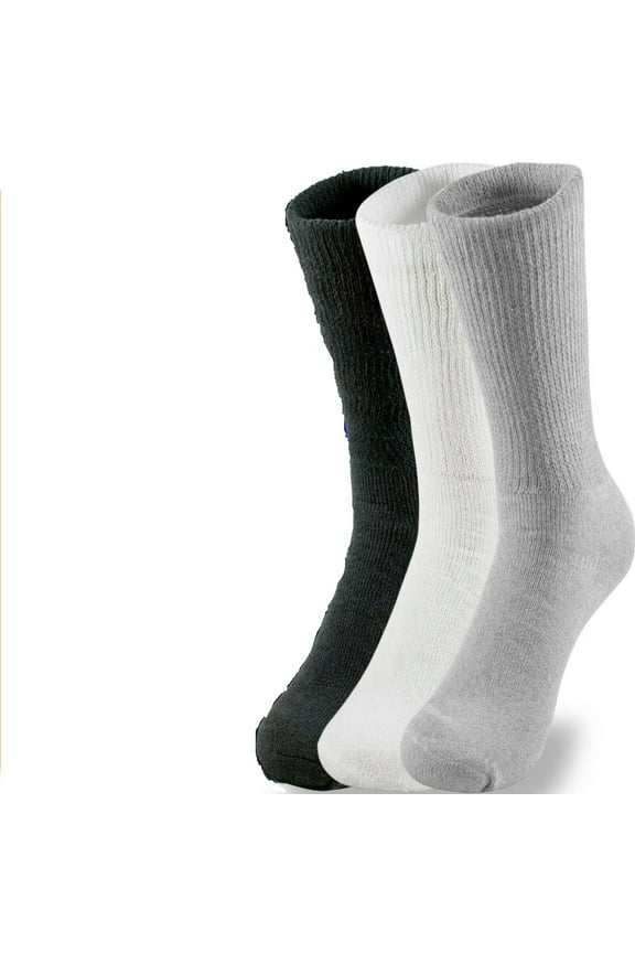 2-12 Pairs Premium Women’s Colorful Soft Breathable Cotton Crew Socks, Non-Binding & Comfort Diabetic Socks (Fits Shoe Size 6-10) (Assorted, 6 Pack)