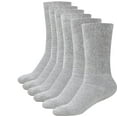 thumbnail image 1 of 2-12 Pairs Premium Women’s Colorful Soft Breathable Cotton Crew Socks, Non-Binding & Comfort Diabetic Socks (Fits Shoe Size 6-10) (Gray, 12 Pack), 1 of 1
