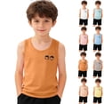 thumbnail image 1 of 2-12 Years Boys Tank Tops Casual Sleeveless Crewneck Athletic Workout Tees Basic Solid Undershirts Light Blue 2-3Years, 1 of 6