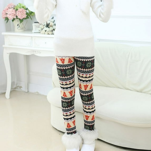 2-12 Years Girls Winter Thick Warm Fleece Lined Leggings Kids Velvet Tights Pants