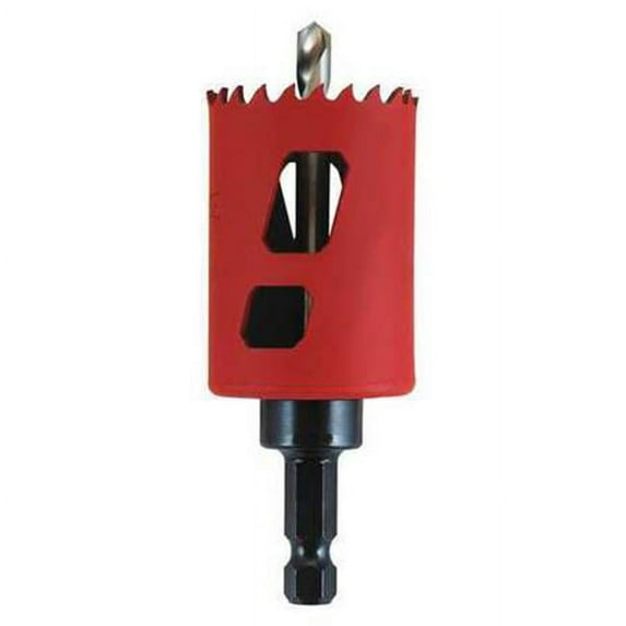 2.12 in. Bi-Metal Attached Arbor Hole Saw, Silver