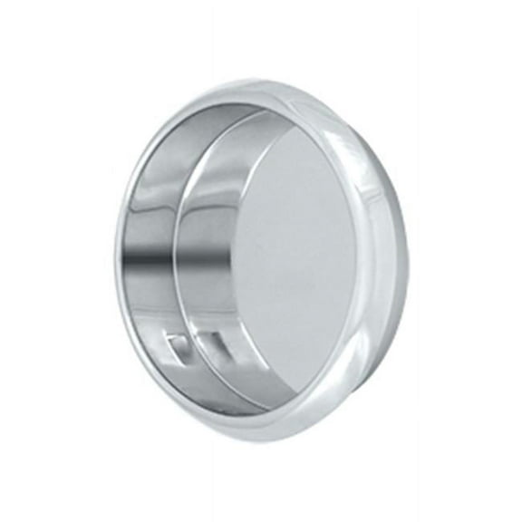 2.12 in. Diameter Round Flush Pull, Bright Chrome - Solid