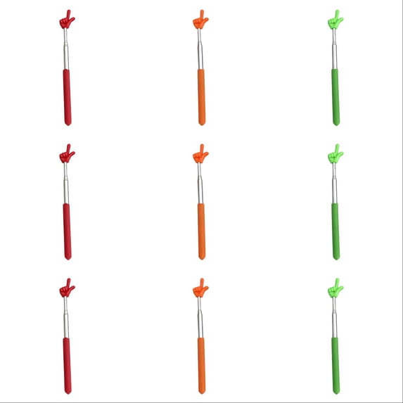 2-12PC Teacher Pointer Stick for Classroom Extendable Telescoping Hand Pointer Retractable Finger Pointing Stick Multipurpose Classroom Essentials for Presentation Whiteboard Reading
