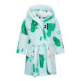 thumbnail image 1 of 2-12Y Little Boys Girls Hooded Bathrobe Toddler Cartoon Robe Sleepwear, 1 of 10