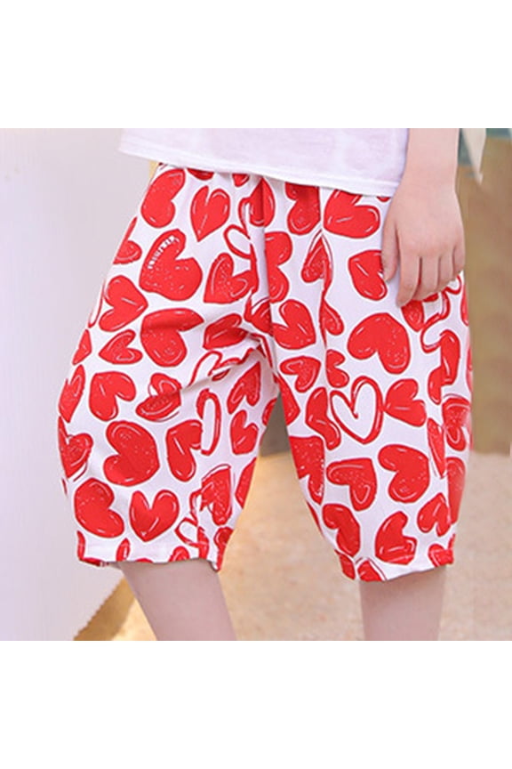 2-12years Old Girls Sports Sweatpants Toddler Child Summer Girls Boys Trousers Stylish Haren Pants Resort Style Printed Beach Leggings For Boy High Waist Printed Leggings Basic Pattern