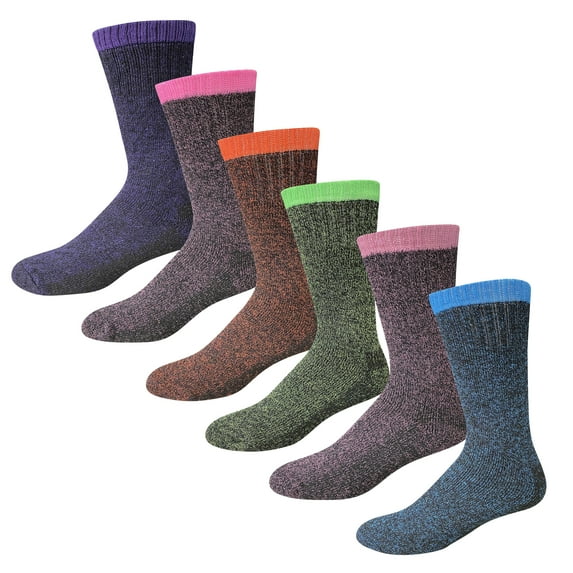 2.13 TOG Rating Thermal Socks For Men and Women Keep Feet Warmer Socks - Assorted Colors, 9 - 11, 6 Pairs