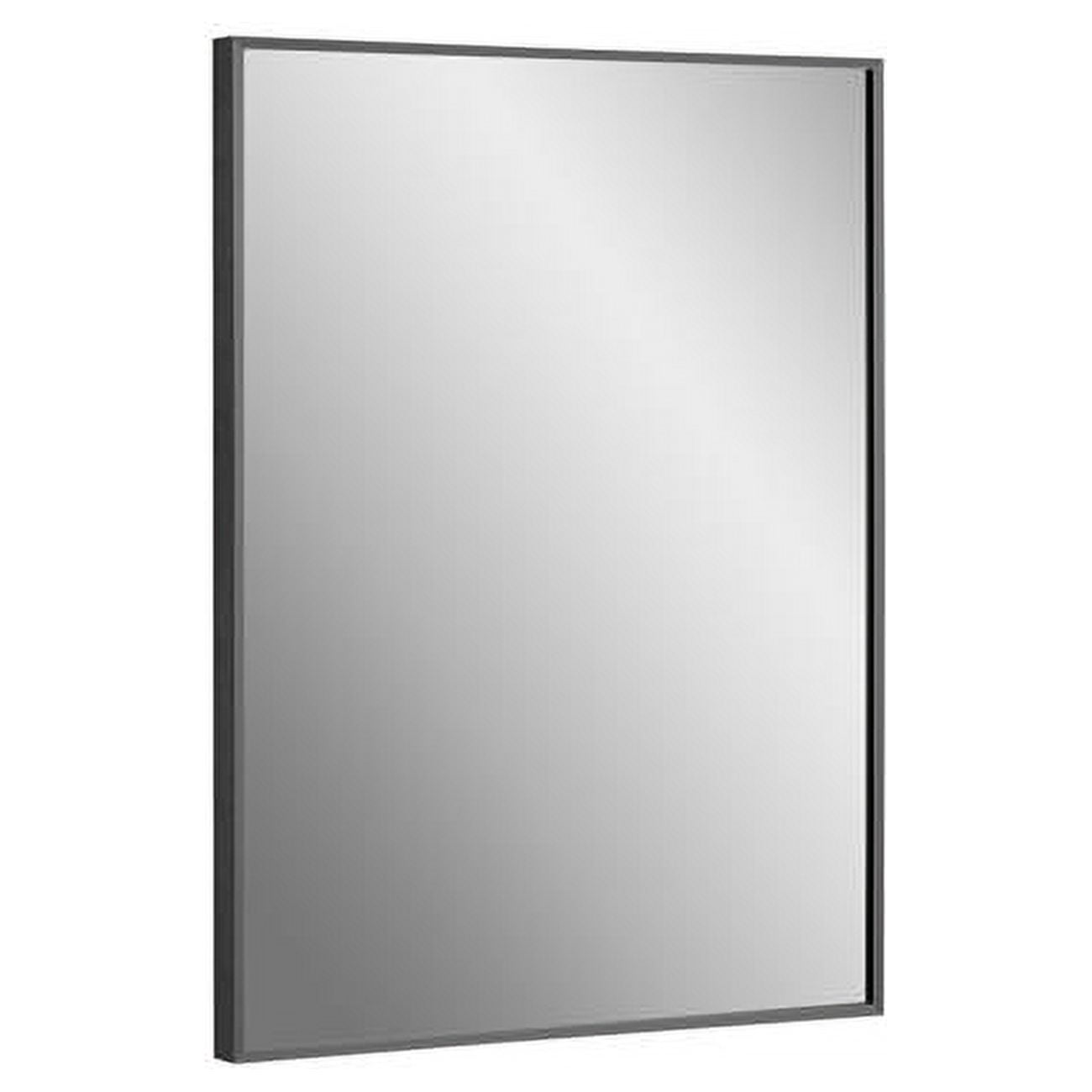 2.13 cu. ft. Modern Rectangle Framed Matte Black Wall Mount Vanity