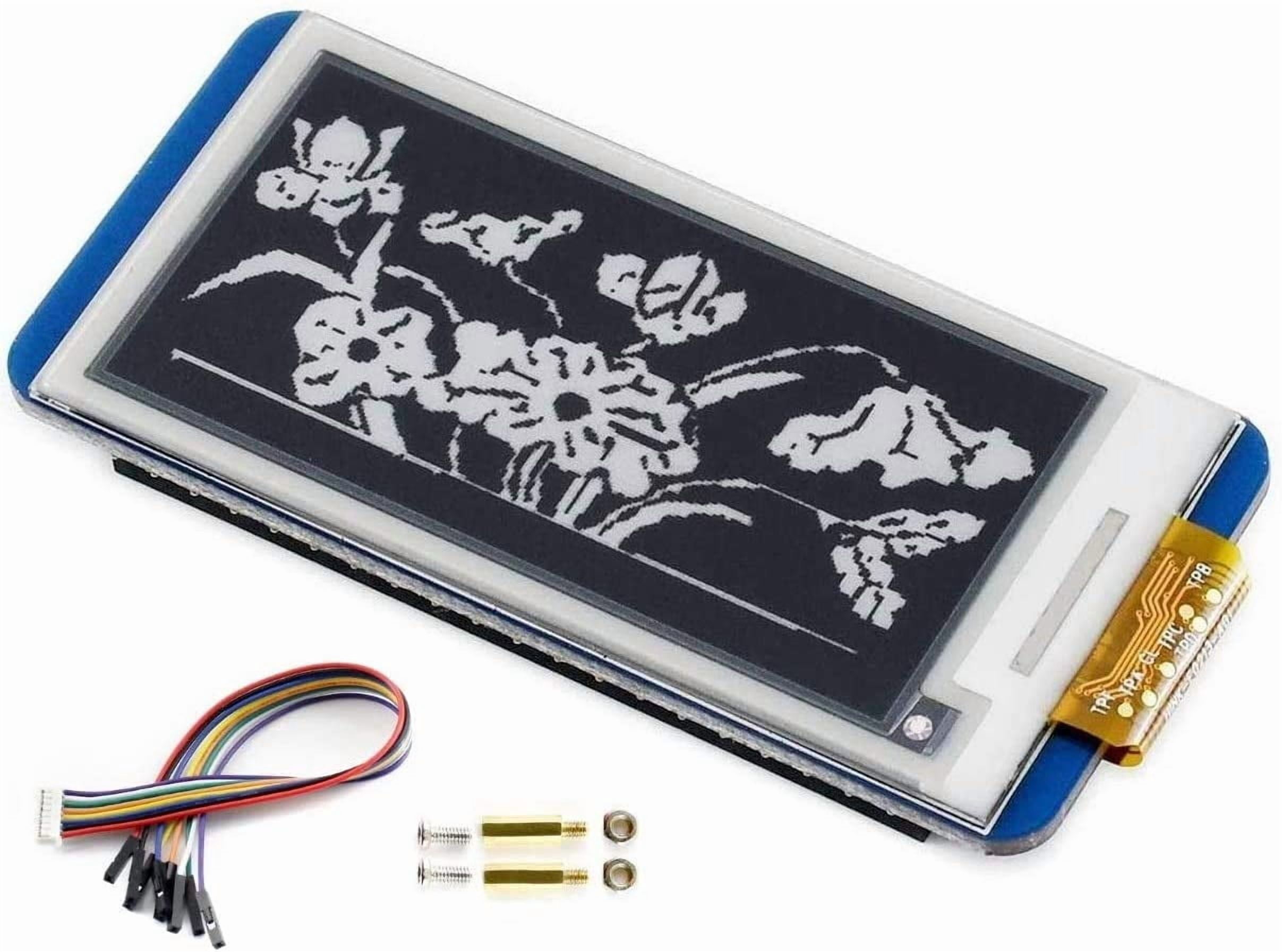 2.13inch E-Ink Display HAT V4 Version, 250x122 Resolution 3.3V/5V Black White Two-Color e-paper Screen Module for Zero/Zero W/Zero WH/2B/3B/3B+/4B, Supports Partial Refresh, SPI Interface