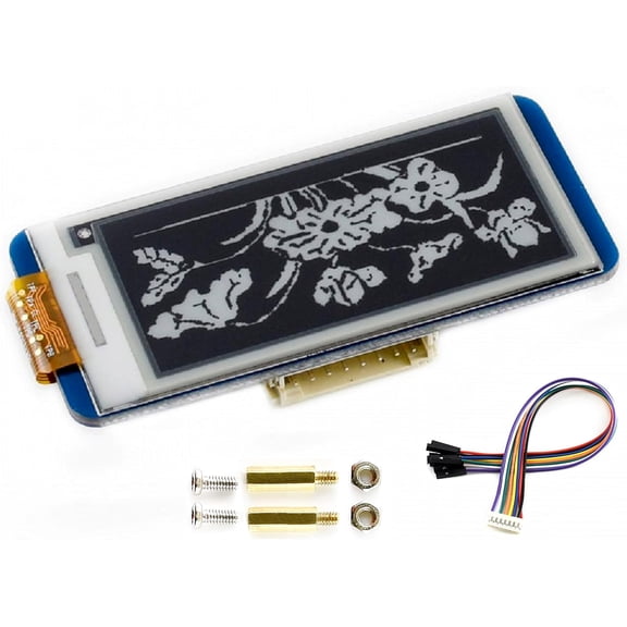 2.13inch E-Paper Display HAT for 4B/3B+/3B/2B/Zero/Zero W/Zero WH and Jetson Nano,250x122 Pixel Black,White Two-Color E-Ink Display SPI Interface Support Partial Refresh