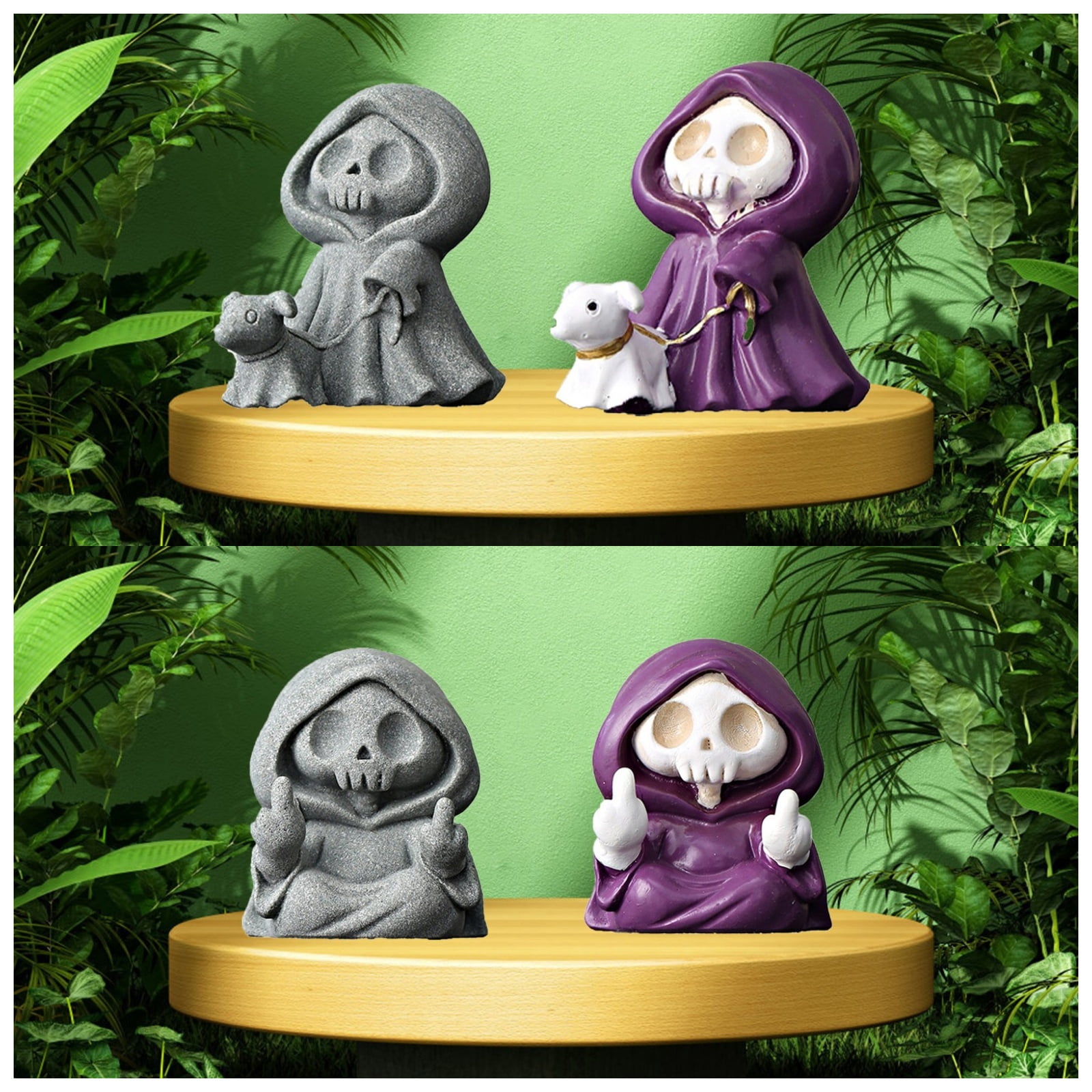 2.13inch Halloween Cartoon Grim Reaper Ornament - Spooky and Cute Decor ...