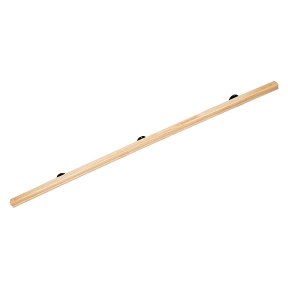 2.13m/7ft Premium Pine Wood Stair Handrail with Anti-Slip Design for Safety