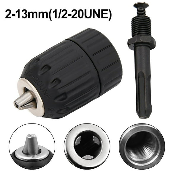 2-13mm Drill Chuck Keyless Screwdriver Impact Driver Adaptor SDS Plus Adaptor Cordless Hammer Drill Hardware Power Tool