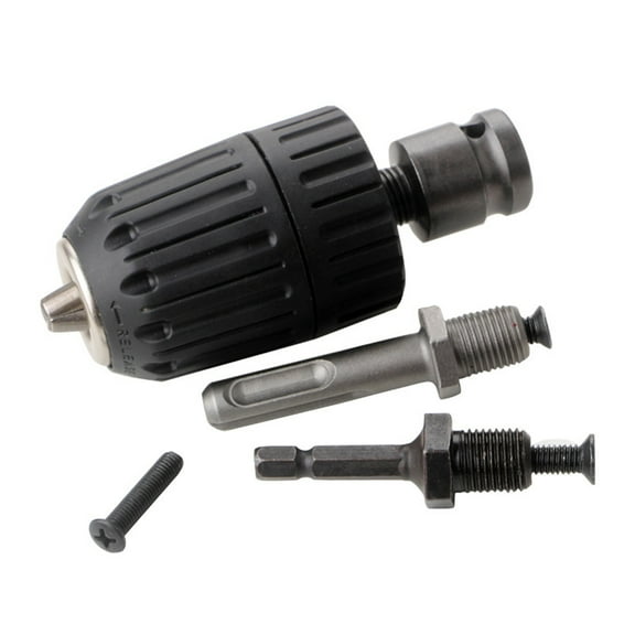 2-13mm Keyless Drill Chuck Adapter with Quick-Change SDS-Plus/Hex/Square Female Adapter Effortless Bit Holding