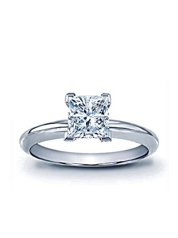 2.14 Ct Princess Shape Classic Solitaire Engagement Ring Exudes Elegance and Brilliance Perfect for Her