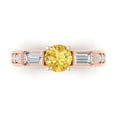 thumbnail image 1 of Three-Stone Engagement Ring for Women - 2.33ct Natural Citrine in 14K Rose Gold Promise Ring, 1 of 6