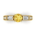 thumbnail image 1 of Three-Stone Engagement Ring for Women - 2.33ct Natural Citrine in 14K Yellow Gold Promise Ring, 1 of 6