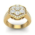 thumbnail image 1 of 2.14CT EF/VSS1 Round Cut 925 Sterling Silver Gold Vermeil Halo Moissanite Elegant Women Rings, 1 of 7