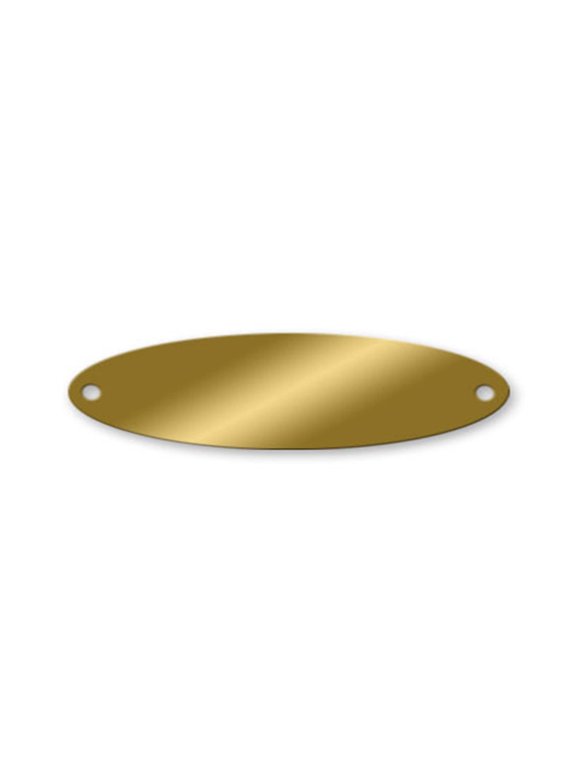 2-15/16 X 1 Brass Oval Tags - Pack/25