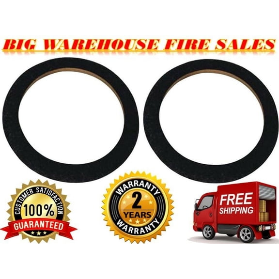 2 15" Black Carpeted MDF Car Stereo Speaker Woofer Subwoofer Sub Ring Spacer