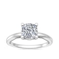 thumbnail image 1 of 2.15 Carat Cushion Cut Moissanite Diamond Elegant Solitaire Wedding Ring for Ladies in Solid 18K White Gold Size 7 by Diamond-Capitals, 1 of 8