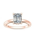 thumbnail image 1 of 2.15 Carat Emerald Cut (D/VVS1) Moissanite Diamond Beautiful Engagement Ring for Girls Solid 18K Rose Gold Size 3 by Diamond-Capitals, 1 of 8
