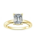 thumbnail image 1 of 2.15 Carat Emerald Cut Moissanite Diamond Shiny Wedding Ring for Women in Solid 14K Yellow Gold Size 7 by Diamond-Capitals, 1 of 8
